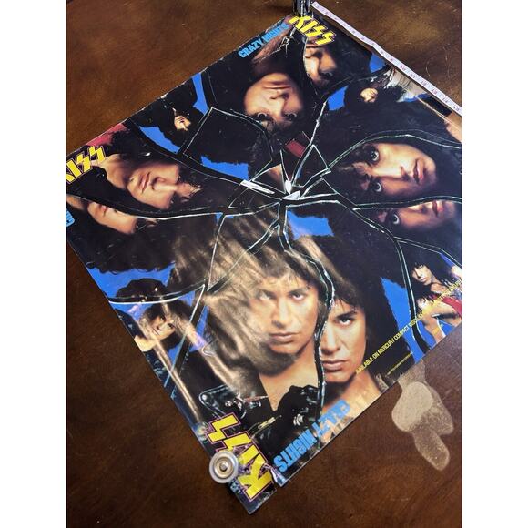 Vintage 1987 KISS Crazy Nights Album Promo Polygram Records Poster 25”x25” - Picture 4 of 4